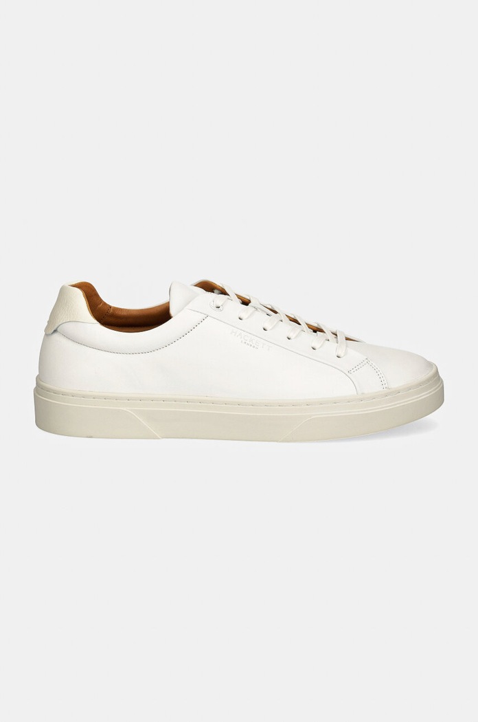 Hackett London sneakersy skórzane HACKNEY CLASSIC HMS21417 biały AW24