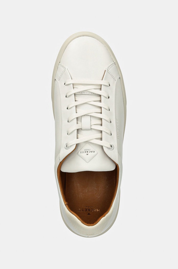 Hackett London sneakersy skórzane HACKNEY CLASSIC biały HMS21417