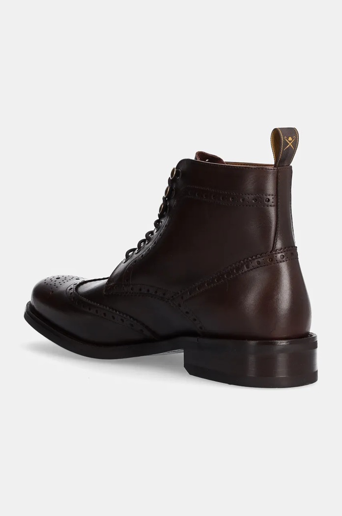 Obuwie Hackett London buty skórzane JAME BROGUEBOOT HMS21425 brązowy