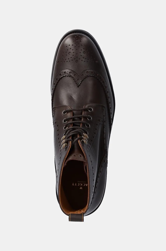 Hackett London buty skórzane JAME BROGUEBOOT brązowy HMS21425