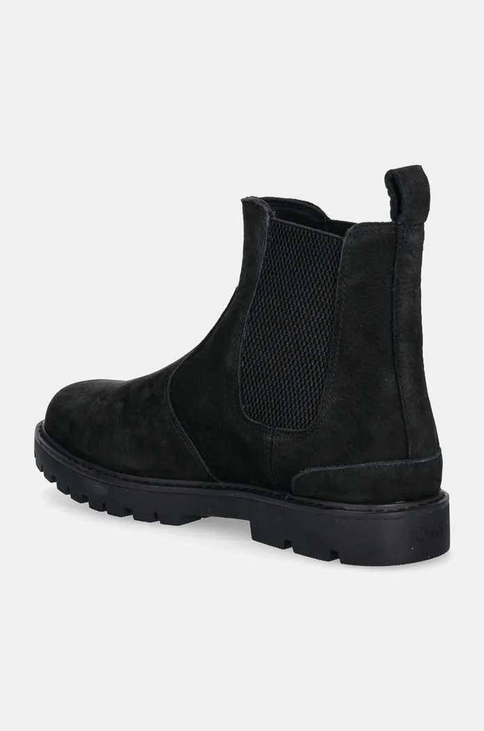 Obuwie Toms sztyblety nubukowe GRIFFIN 10021376 czarny