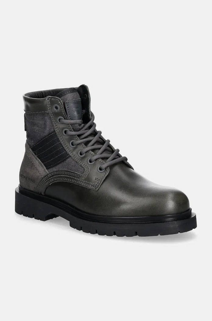 Παπούτσια G-Star Tyler λείο δέρμα πράσινο GR373005AM