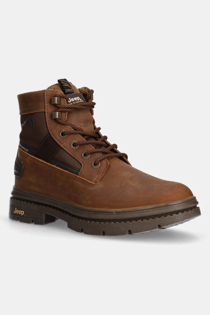 Αρβύλες Jeep TUAREG BOOT WP λείο δέρμα καφέ JM42191A