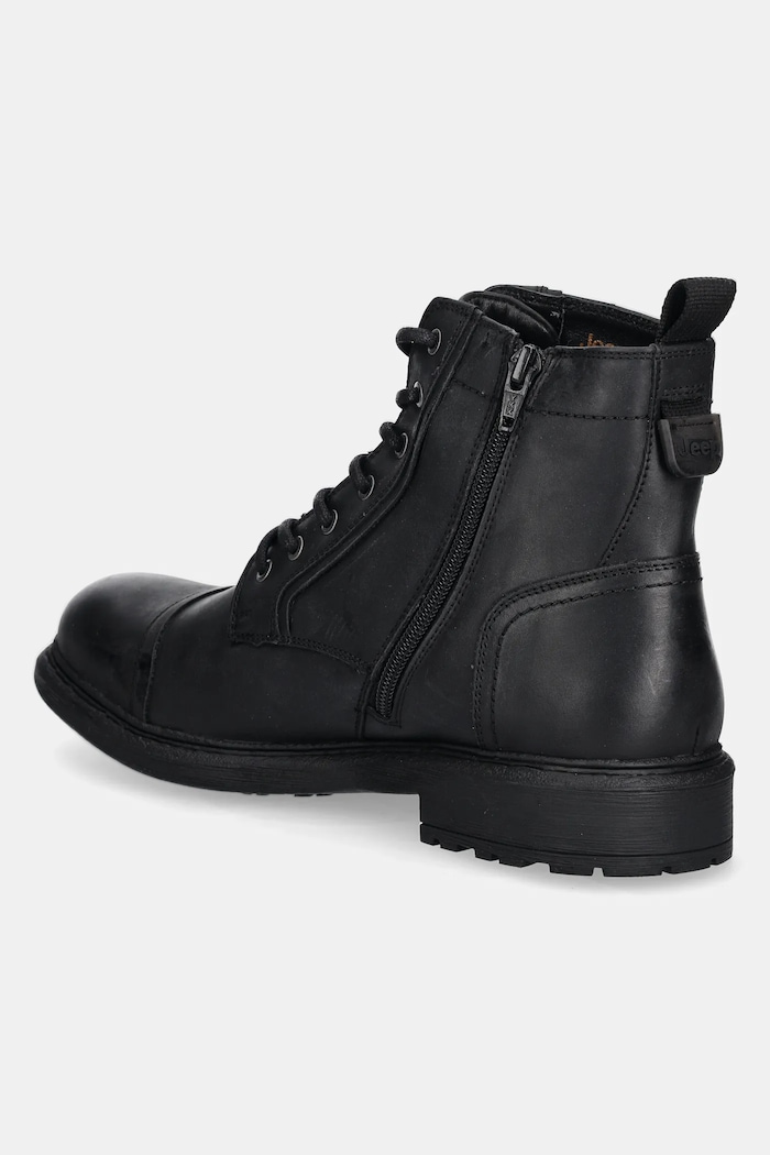 Παπούτσια Δερμάτινα παπούτσια Jeep WOODLAND BOOT JM42040A μαύρο