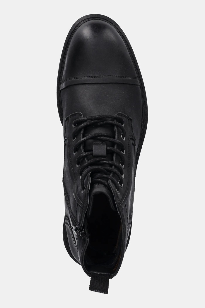 Δερμάτινα παπούτσια Jeep WOODLAND BOOT μαύρο JM42040A