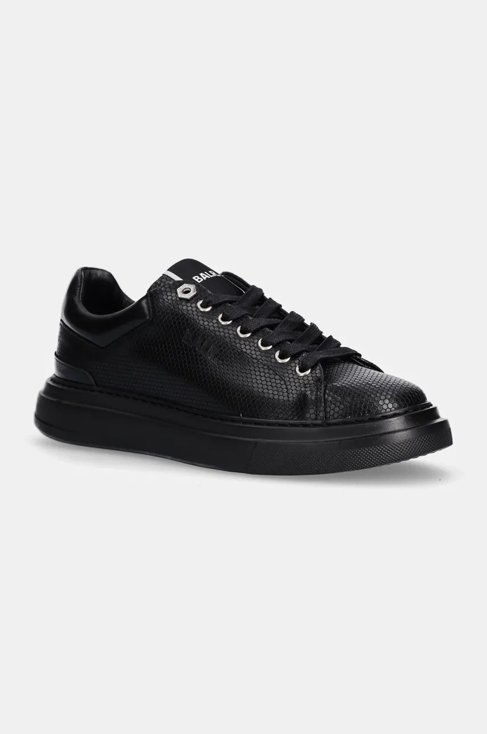 Kožené sneakers boty BALR. Game Day Hexagon Sneaker nízký černá B1511.1038