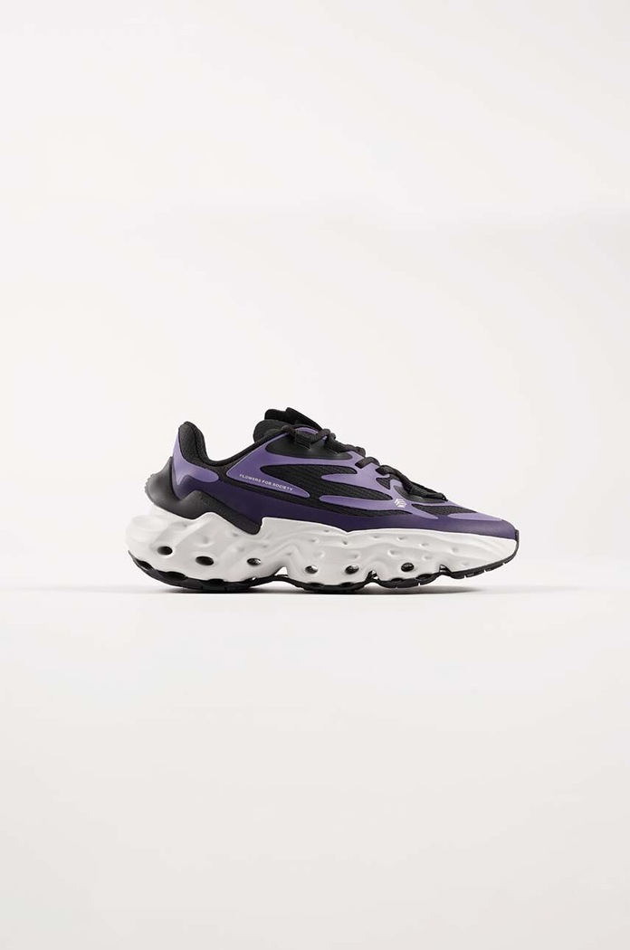 Sneakers Flowers for Society Seed.One απομίμηση λείου δέρματος μωβ FFS022M