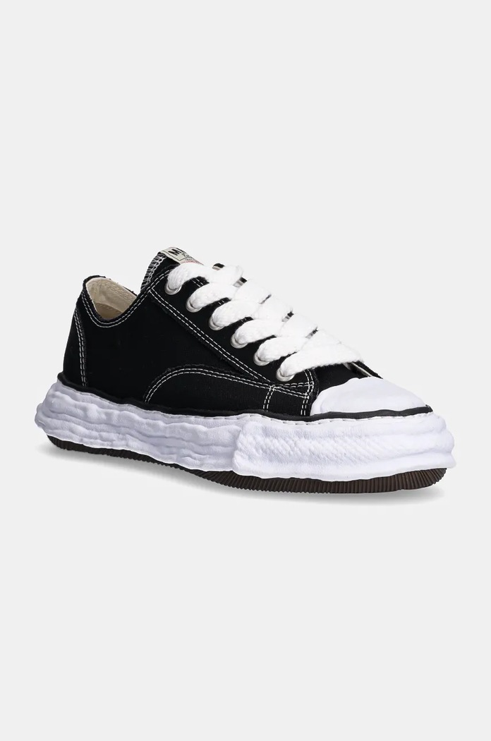 Πάνινα παπούτσια Maison MIHARA YASUHIRO PTS23 Canvas Low-Top υφασμάτινο μαύρο A11FW702