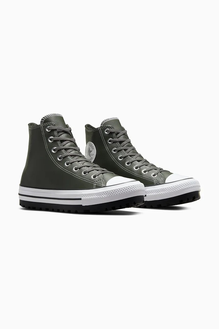 Converse bőr sneaker Chuck Taylor All Star City Trek A09489C zöld AW24