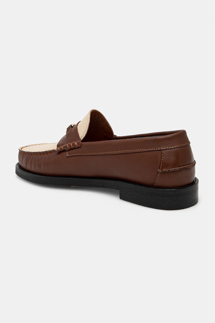 Obuv Kožené mokasíny Naked Wolfe Roma Roma.Chestnut.Cream hnedá