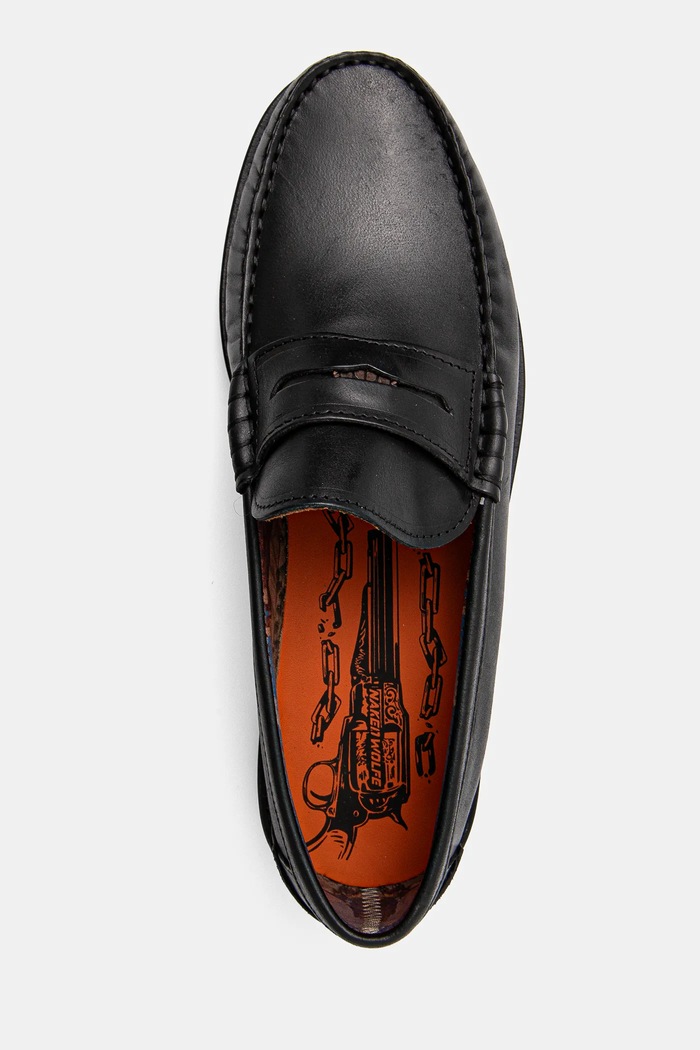 Δερμάτινα μοκασίνια Naked Wolfe Riviera μαύρο Riviera.Black.Leather