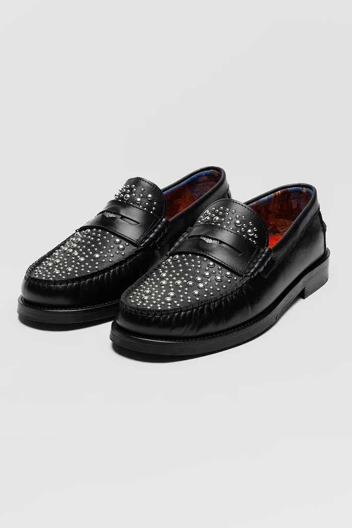 Obuwie Naked Wolfe mokasyny skórzane Riviera Riviera.Black.Studs czarny