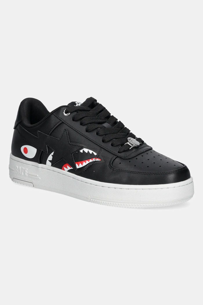 A Bathing Ape Kožené tenisky A Bathing Ape Bape Sta Shark M2 černá 1K80191307