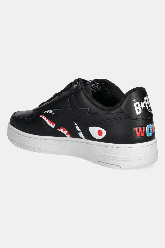 Boty A Bathing Ape Kožené tenisky A Bathing Ape Bape Sta Shark M2 1K80191307 černá
