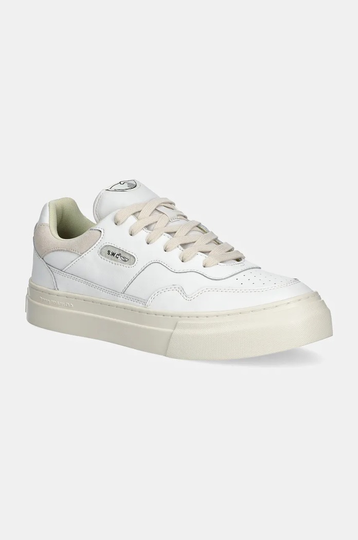 Δερμάτινα sneakers Stepney Workers Club Pearl Leather δέρμα σαμουά λευκό YA20500