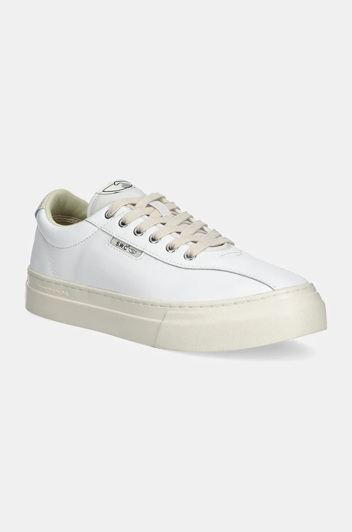 Δερμάτινα sneakers Stepney Workers Club Dellow 02 Cup Leather λείο δέρμα λευκό YA21500