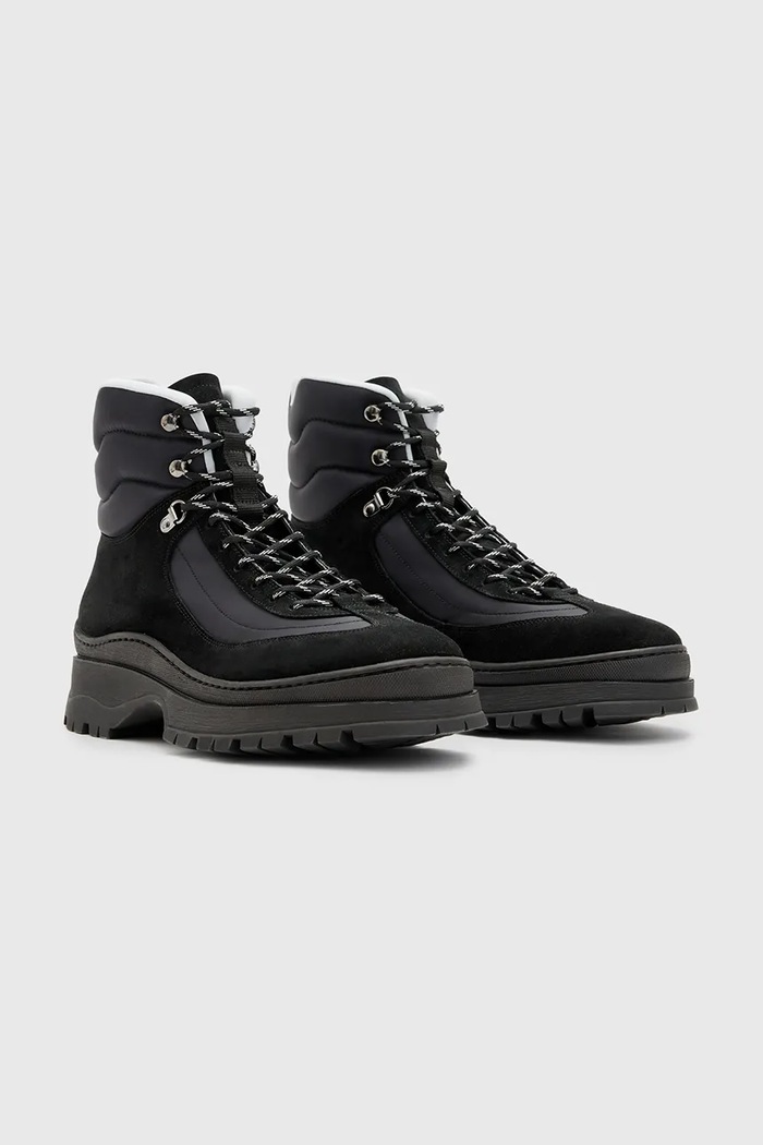 AllSaints buty wysokie Lucas Suede Hiker M023FB czarny AW24