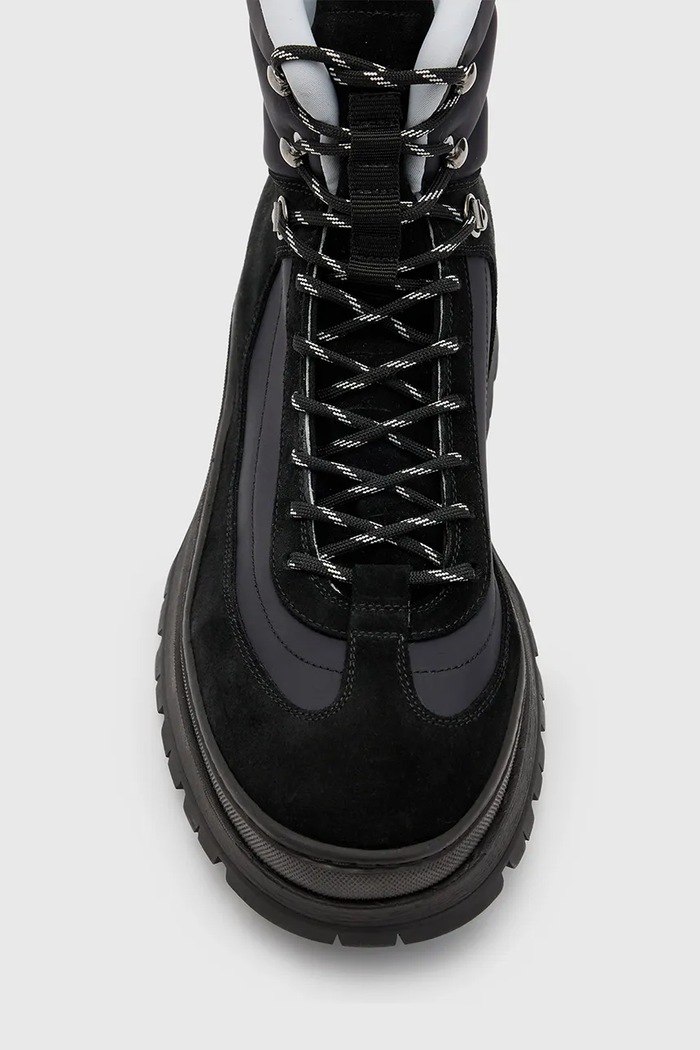 AllSaints buty wysokie Lucas Suede Hiker czarny M023FB