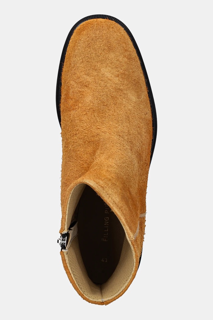 Semišové boty Filling Pieces Western Chelsea Suede žlutá 77922792057