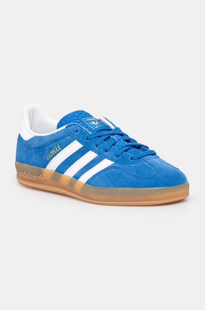 Semišové tenisky adidas Originals Gazelle Indoor usňová koža modrá JI2061