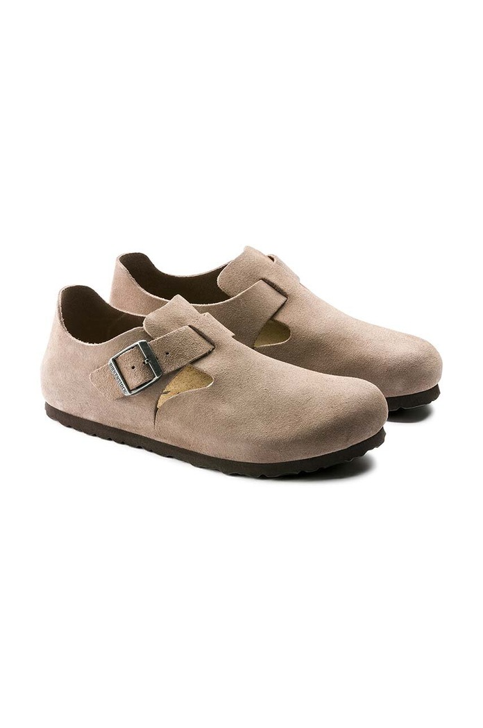 Semišové poltopánky Birkenstock London béžová 1010504.Taupe