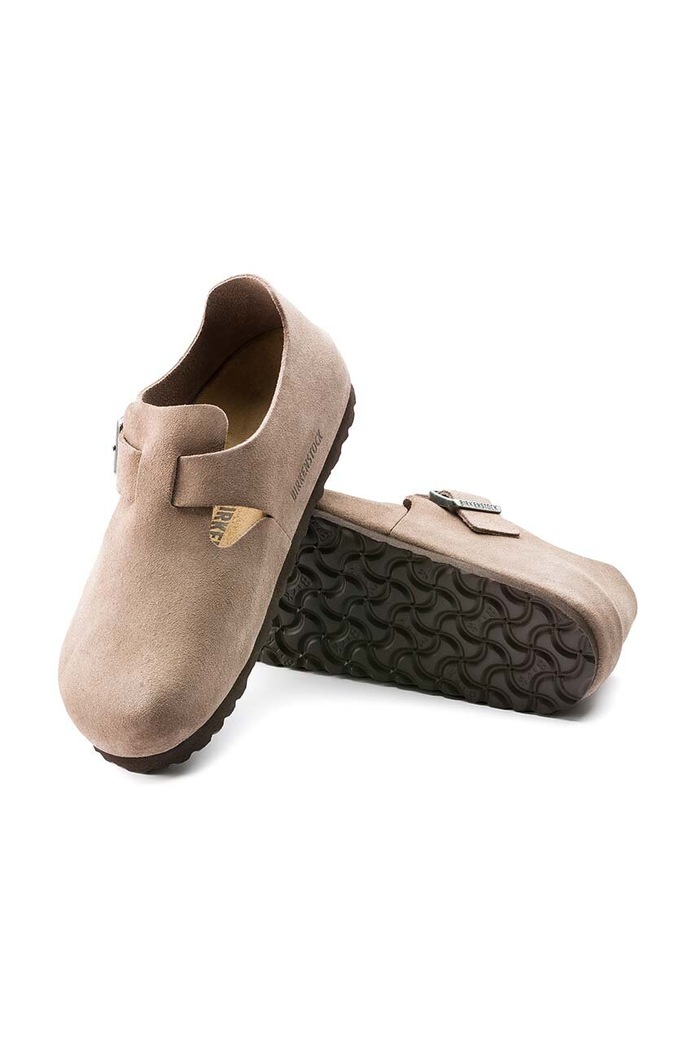 Semišové poltopánky Birkenstock London 1010504.Taupe
