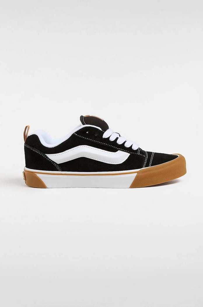Σουέτ sneakers Vans Knu Skool φλατ μαύρο VN0009QCCJI1