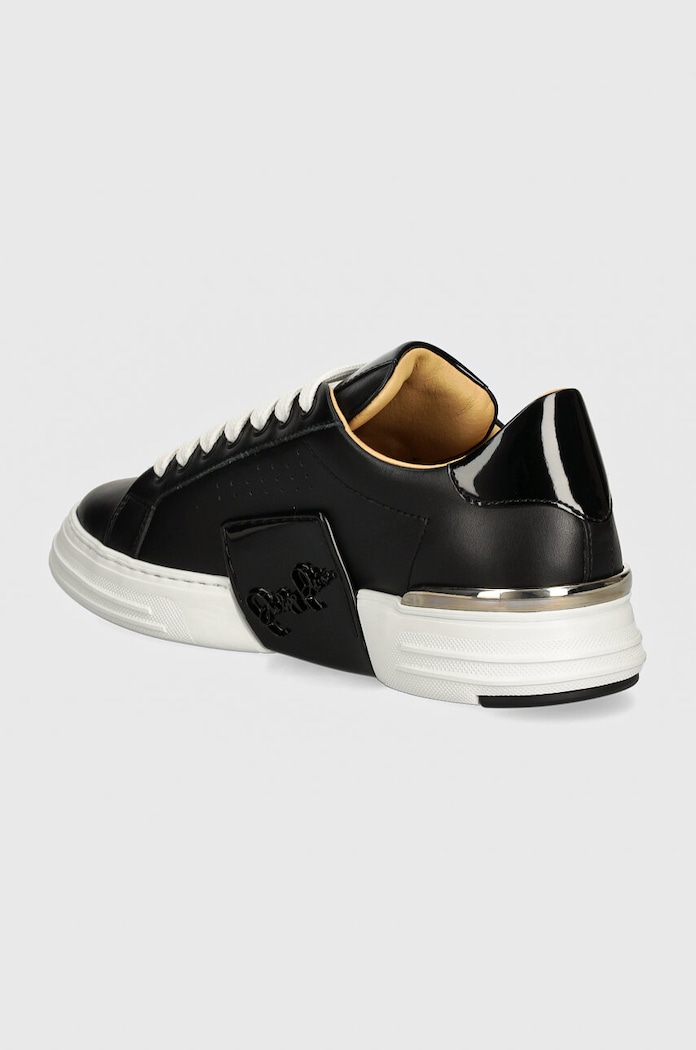 Обувки Кожени маратонки Philipp Plein Hexagon Phantom Kicks USC0565.PLE025N.02 черен