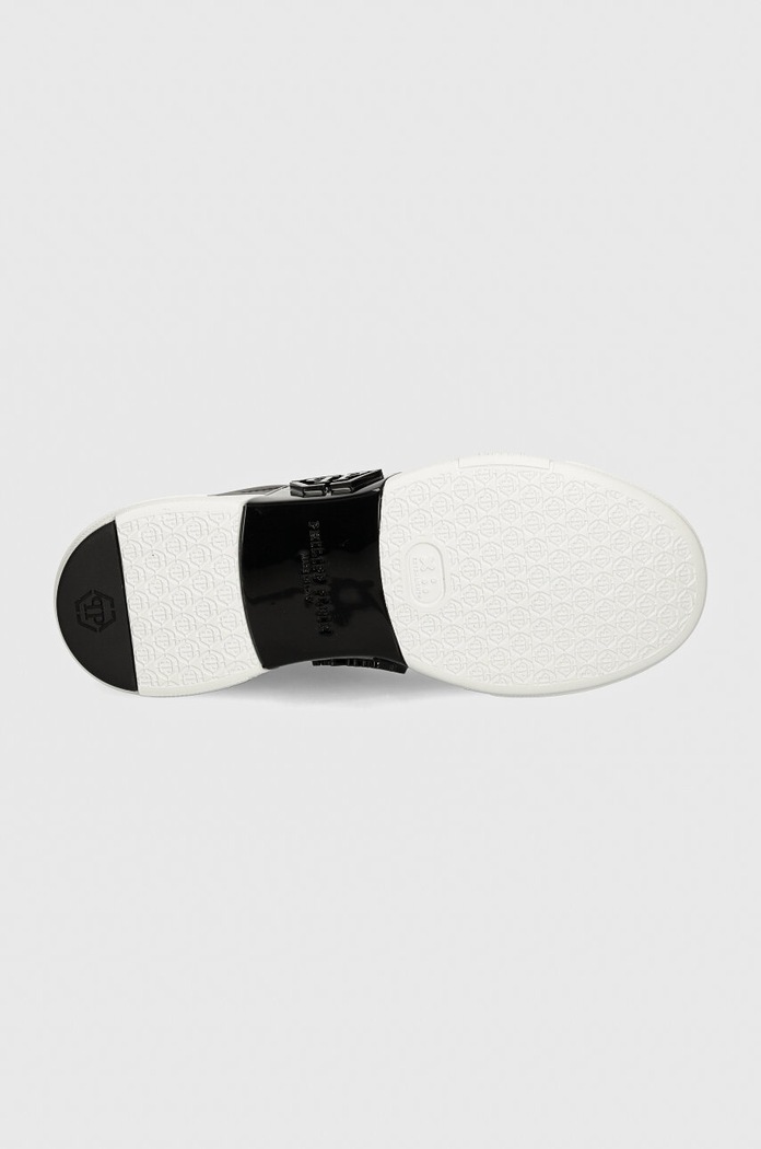 Кожени маратонки Philipp Plein Hexagon Phantom Kicks USC0565.PLE025N.02 черен