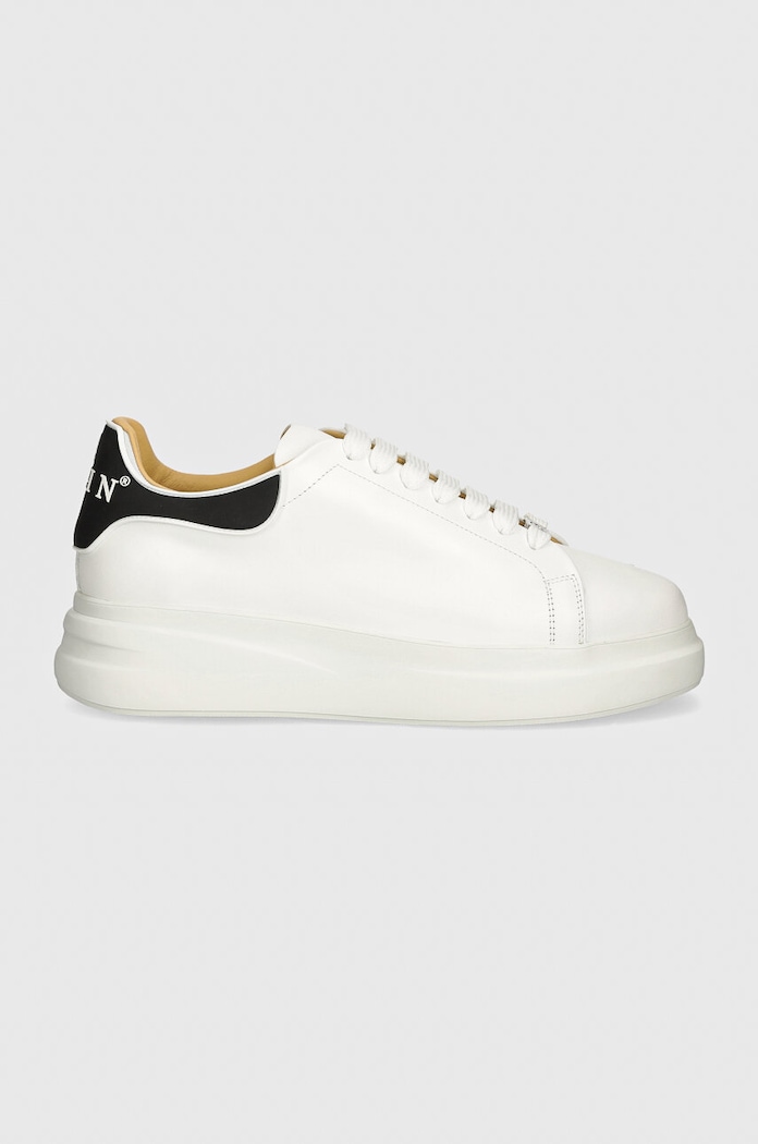 Δερμάτινα sneakers Philipp Plein Lo-Top Mega Star USC0599.PLE005N.01 λευκό AW24