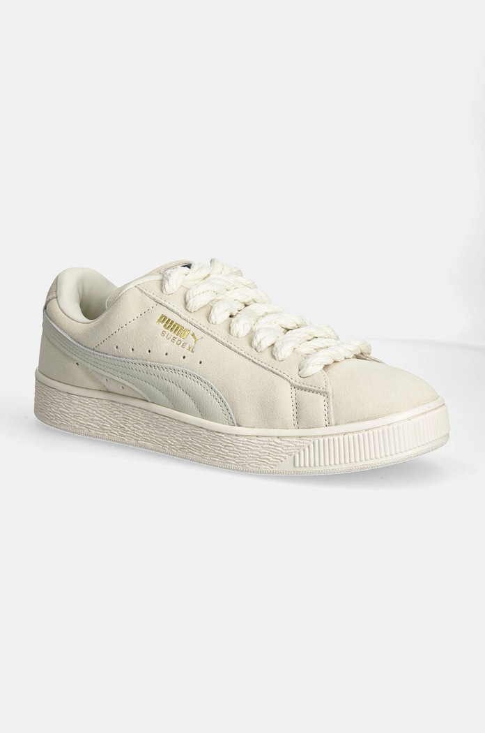 Σουέτ sneakers Puma Suede XL φλατ μπεζ 398708