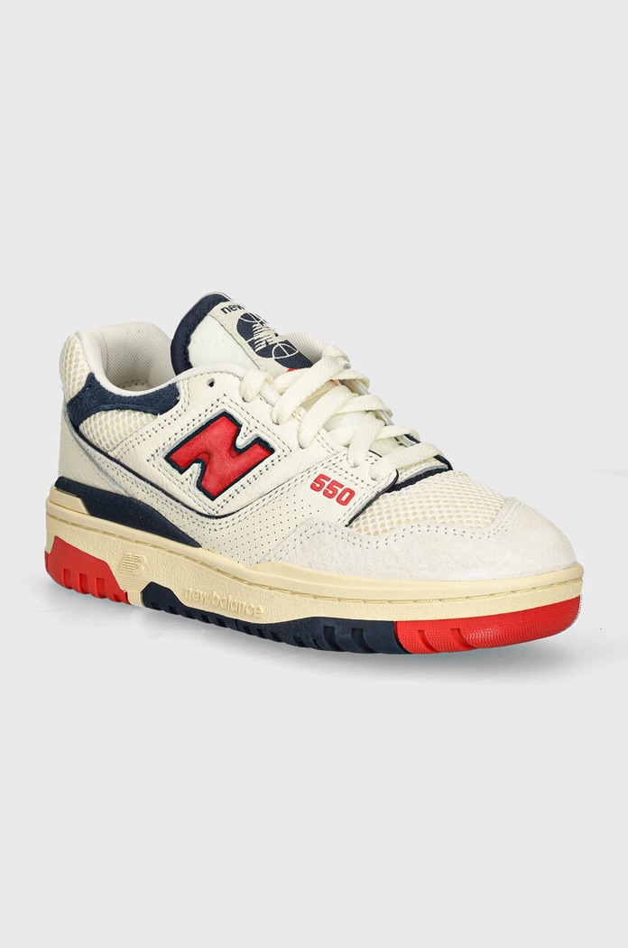 New Balance 550 Sea Salt Pack Blast Red suede beige BB550CPB