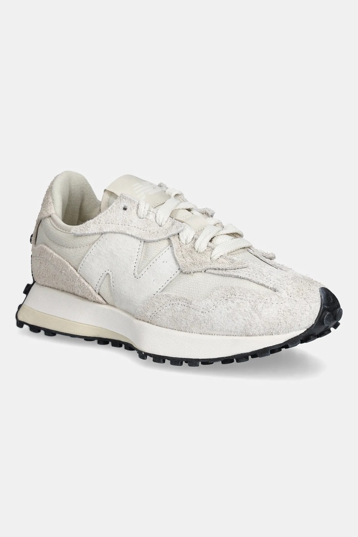Semišové sneakers boty New Balance 327 semišová kůže béžová U327WTH