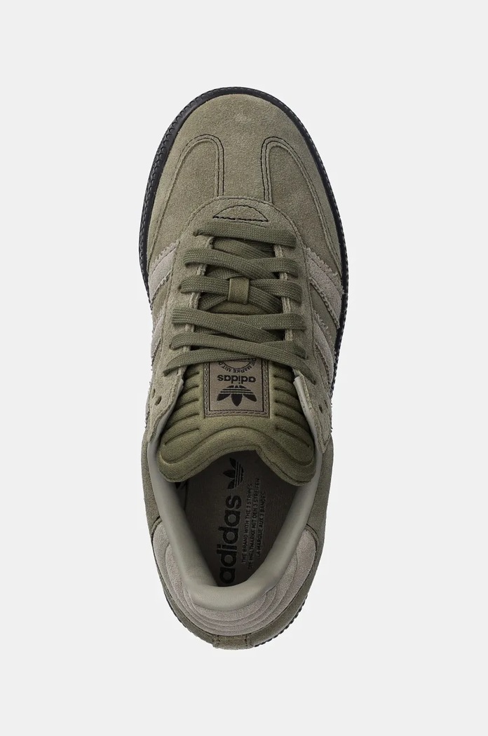 Semišové tenisky adidas Originals Samba XLG zelená ID3913