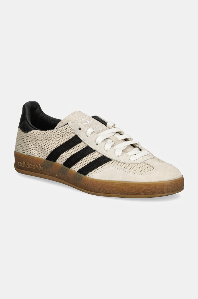adidas Gazelle Indoor Aluminum Core Black suede beige IH4769