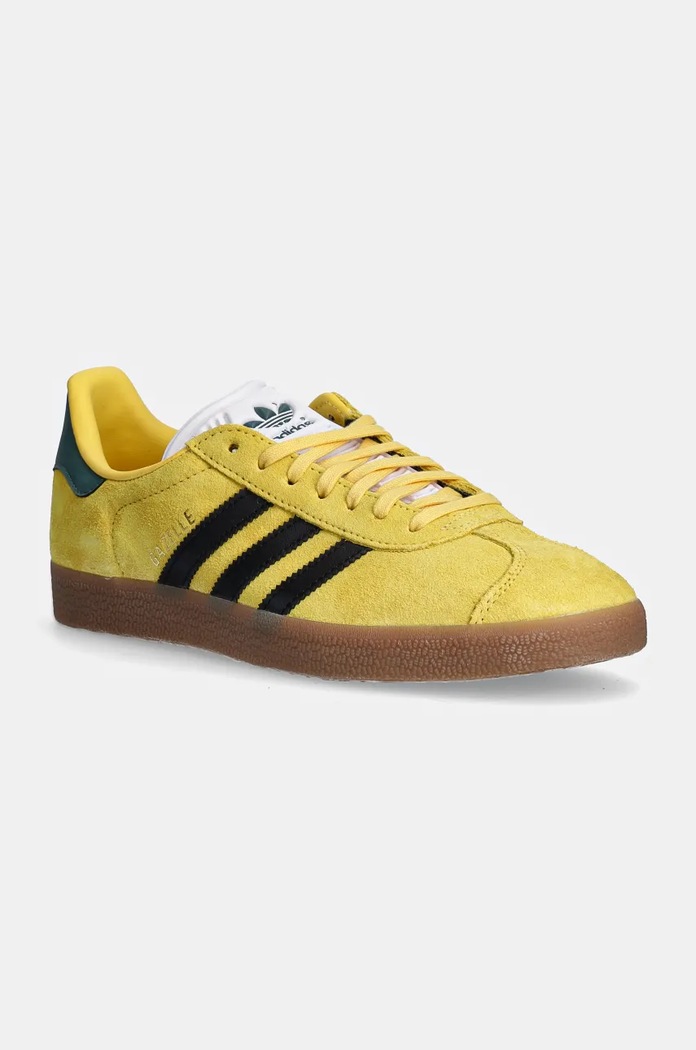 Semišové tenisky adidas Originals Gazelle usňová koža žltá IH2632