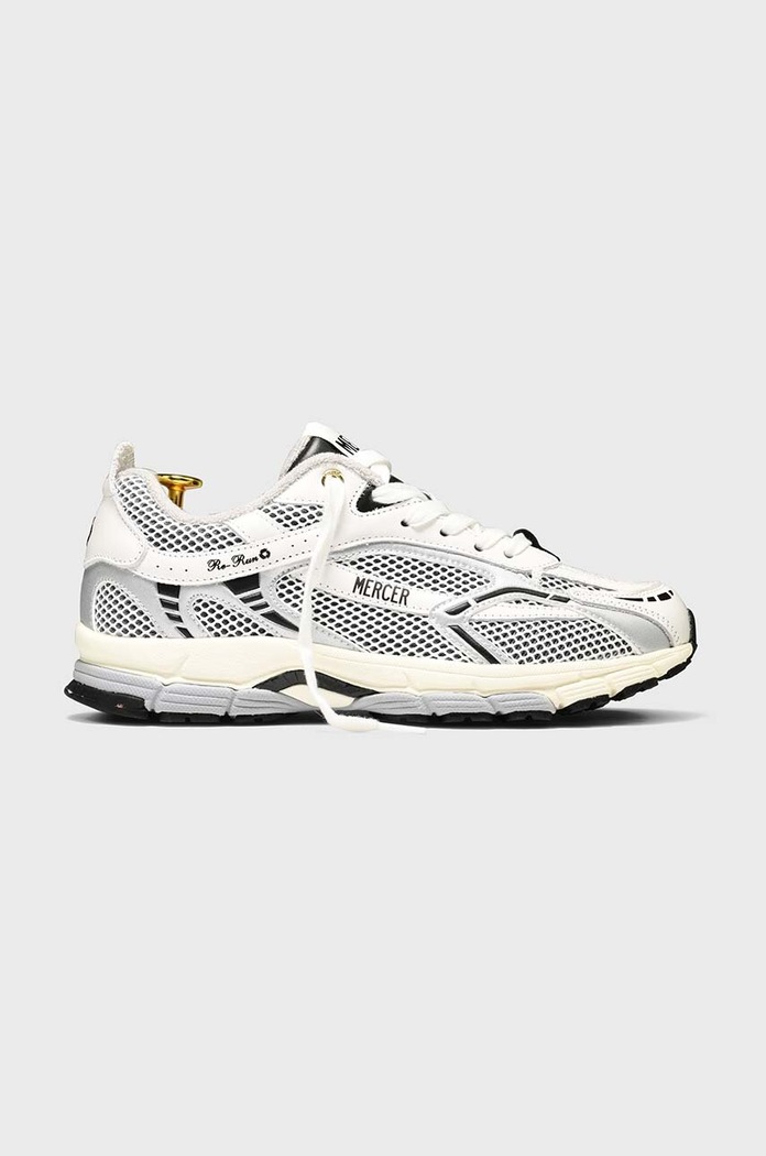 Sneakers The Mercer Brand The Re-Run White Silver υφασμάτινο γκρί ME243010.159