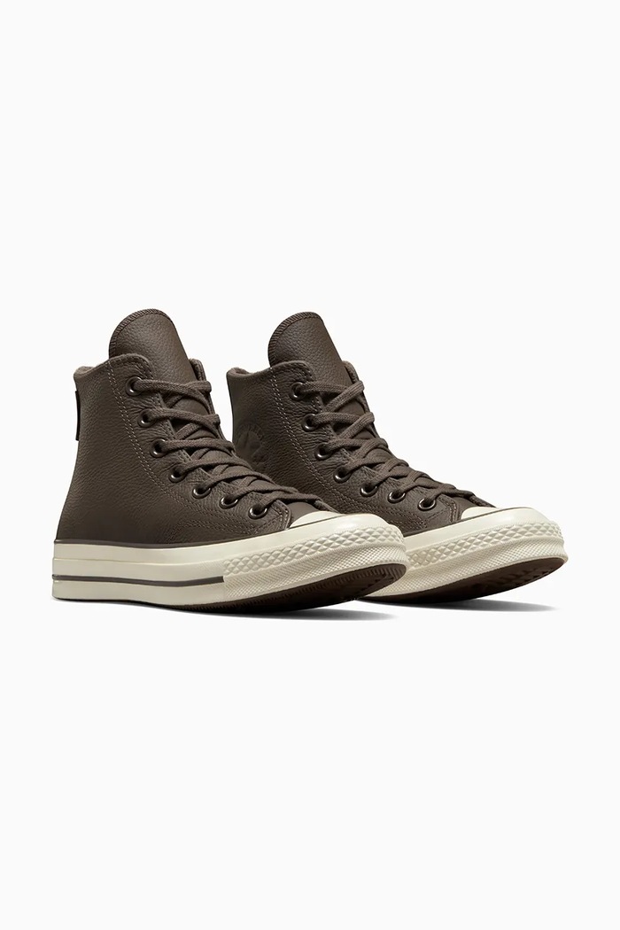 Converse trampki skórzane Chuck 70 A12347C brązowy AW24