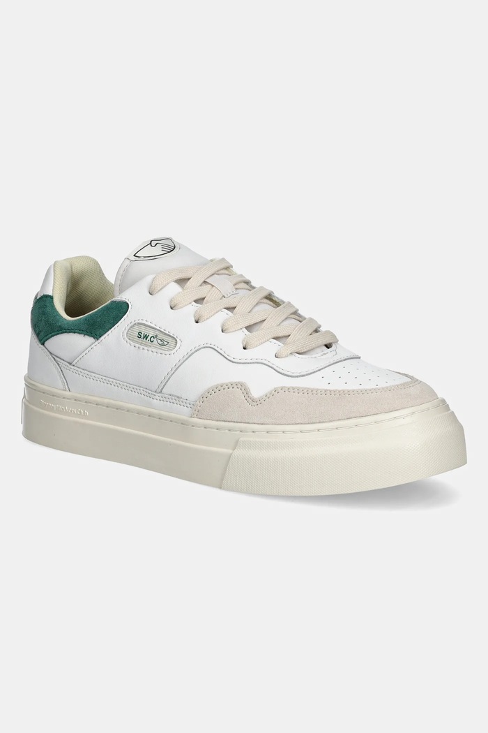 Δερμάτινα sneakers Stepney Workers Club δέρμα σαμουά λευκό YA20560