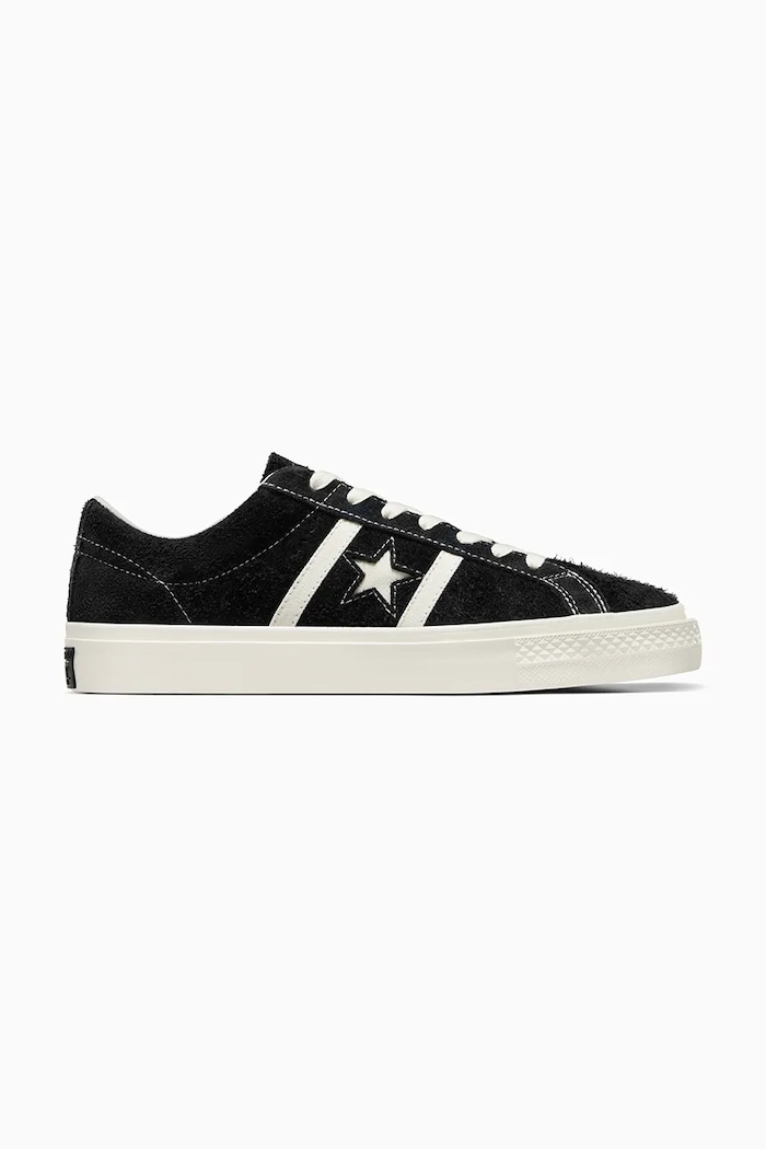 Converse tenisówki zamszowe One Star Academy PRO płaska czarny A06426C