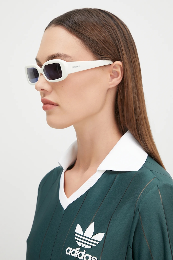 Jacquemus ochelari de soare ROND uniforme alb JAC11C2SUN