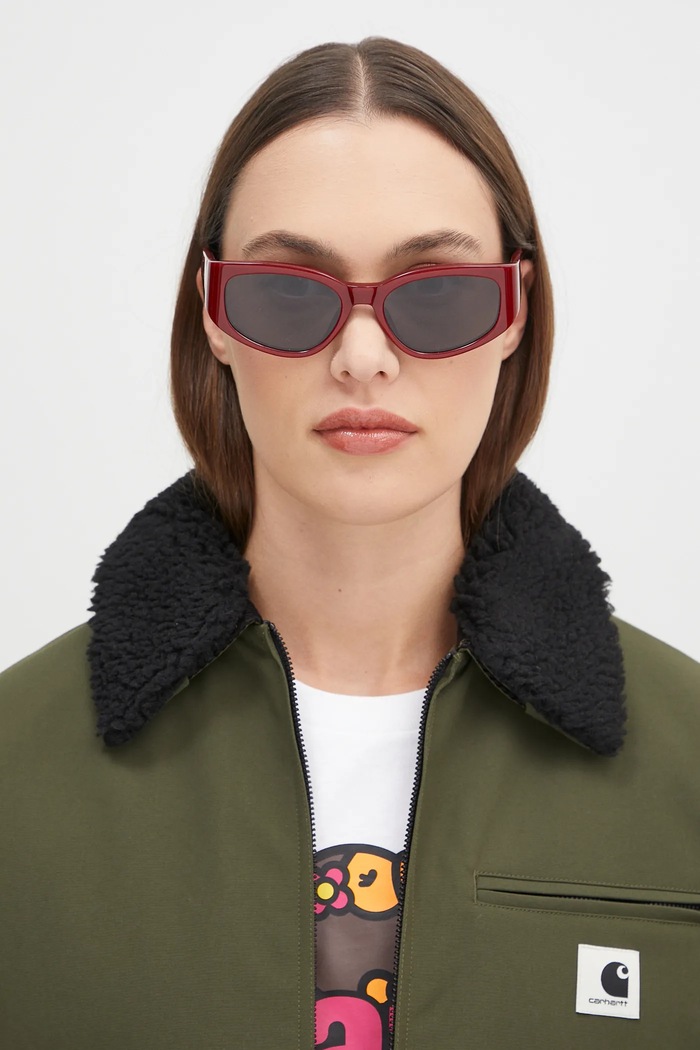 Jacquemus okulary przeciwsłoneczne GALA JAC5C3SUN bordowy SS25