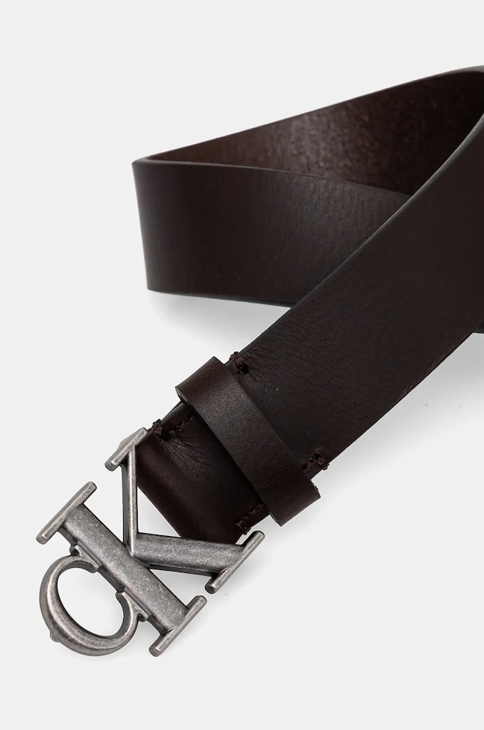 Δερμάτινη ζώνη Calvin Klein Jeans K50K512068 καφέ SS25