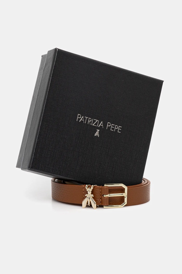 Accesorii Patrizia Pepe curea de piele 8W0045.L001 maro