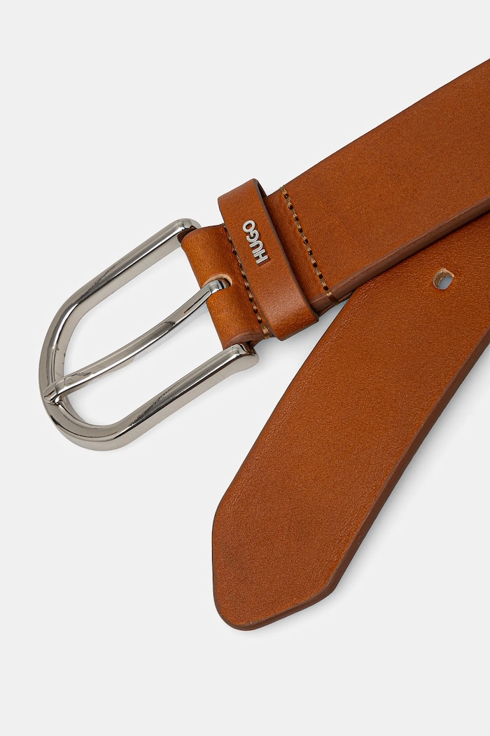 Шкіряний ремінь HUGO Zoey-S_Sz35 50522723 коричневий SS26
