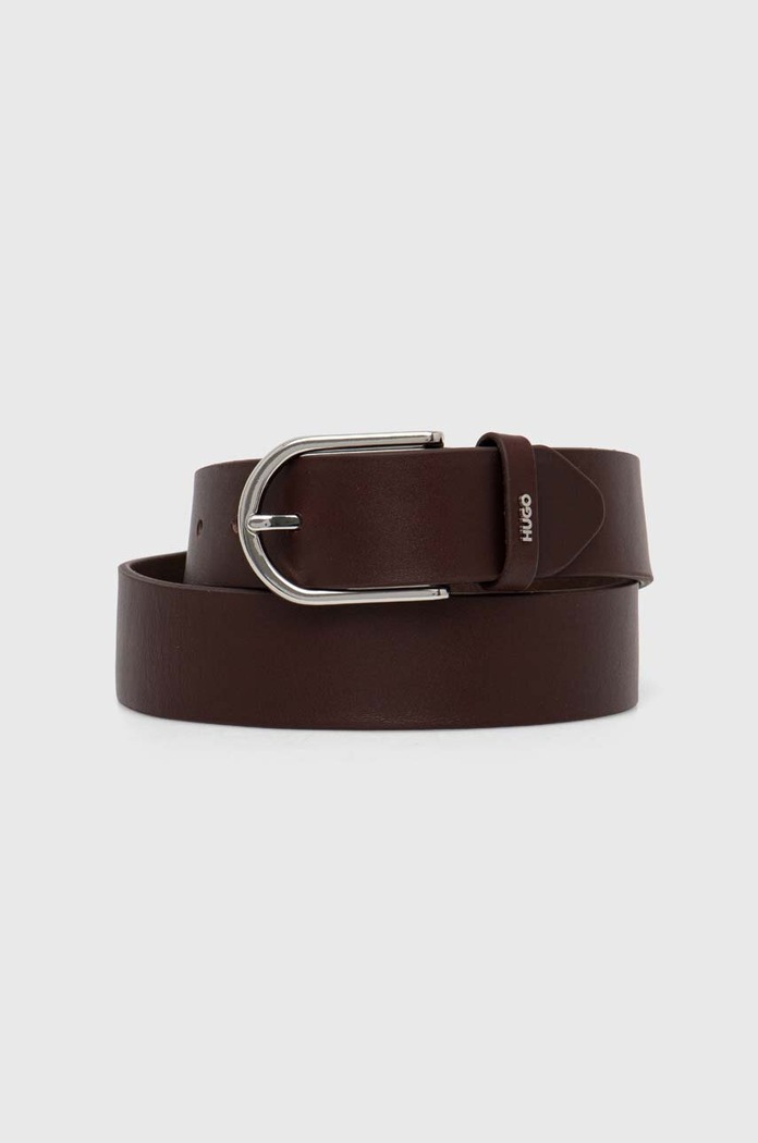 Kožený pásek HUGO Zoey-S_Sz35 hnědá 50522723