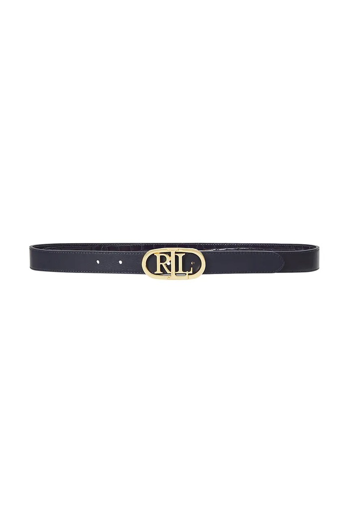 Lauren Ralph Lauren Oboustranný kožený pásek Lauren Ralph Lauren 412942269 námořnická modř SS25