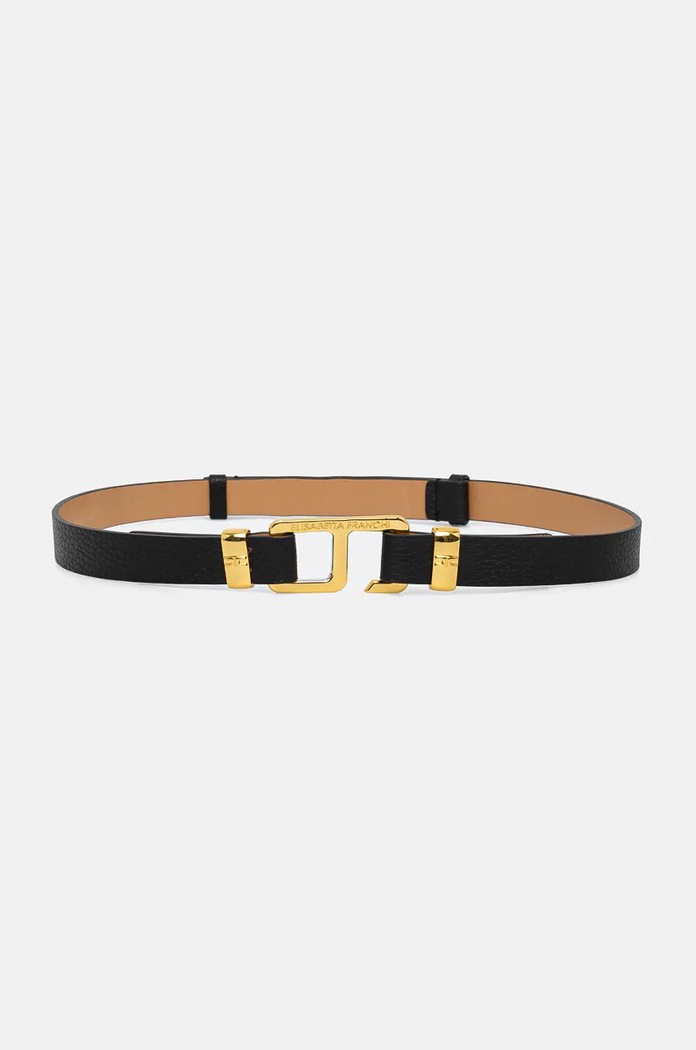 Ζώνη Elisabetta Franchi συνθετικό μαύρο CT42S47E2