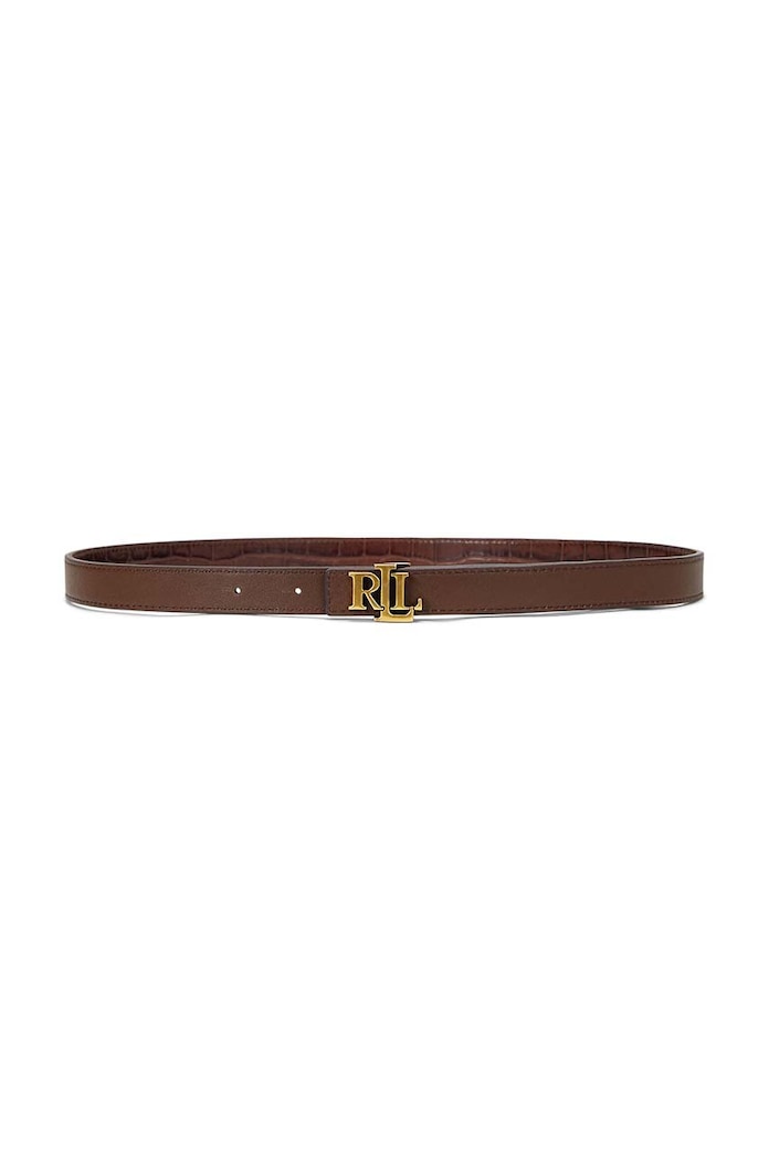Kožený pásek Lauren Ralph Lauren 412951445 hnědá AW24