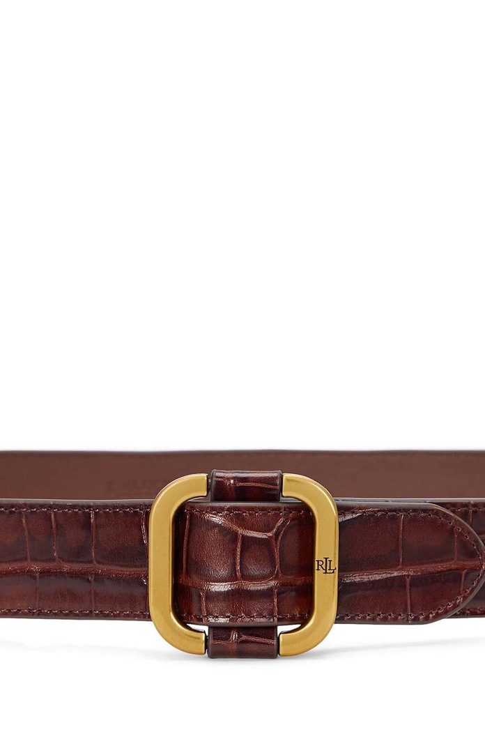 Δερμάτινη ζώνη Lauren Ralph Lauren 412951452 καφέ AW24